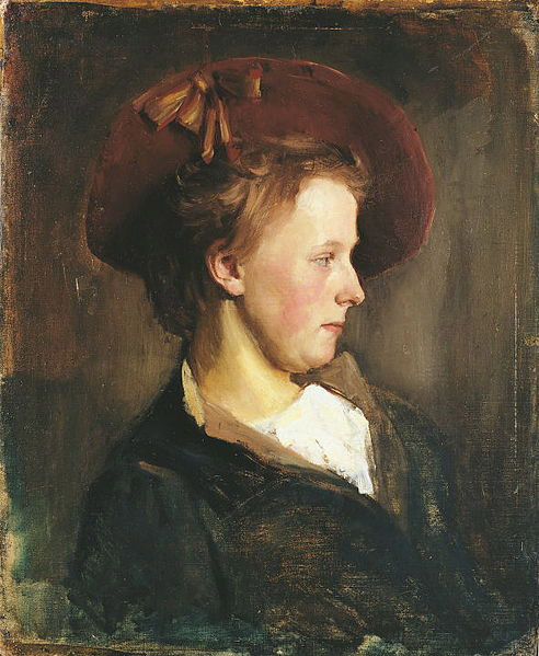 Paul Raud A Lady in a Red Hat